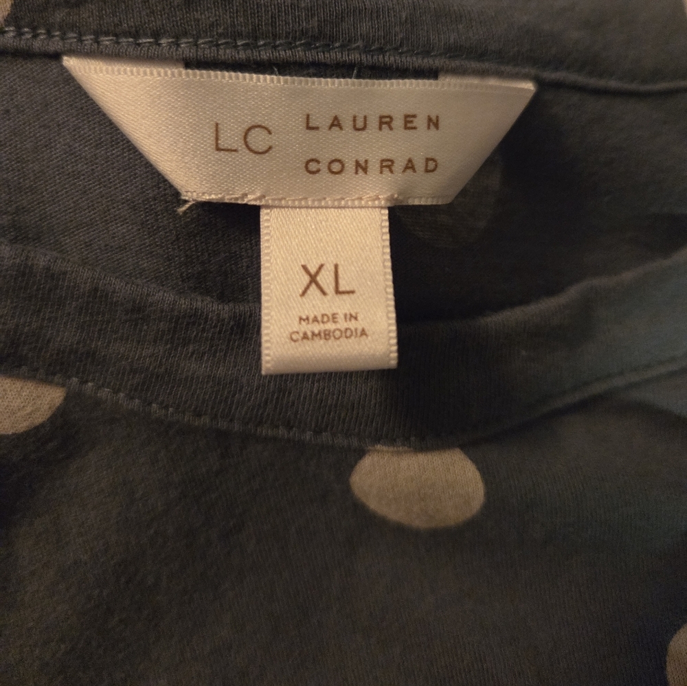LC Lauren Conrad Polka Dot Short Sleeve Tee - Picture 6 of 9
